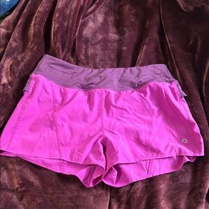 Pink Athletic Shorts with Moisture-Wicking Fabric
